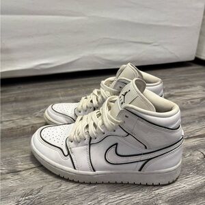 Jordan Women’s White and Black High-Top Sneakers